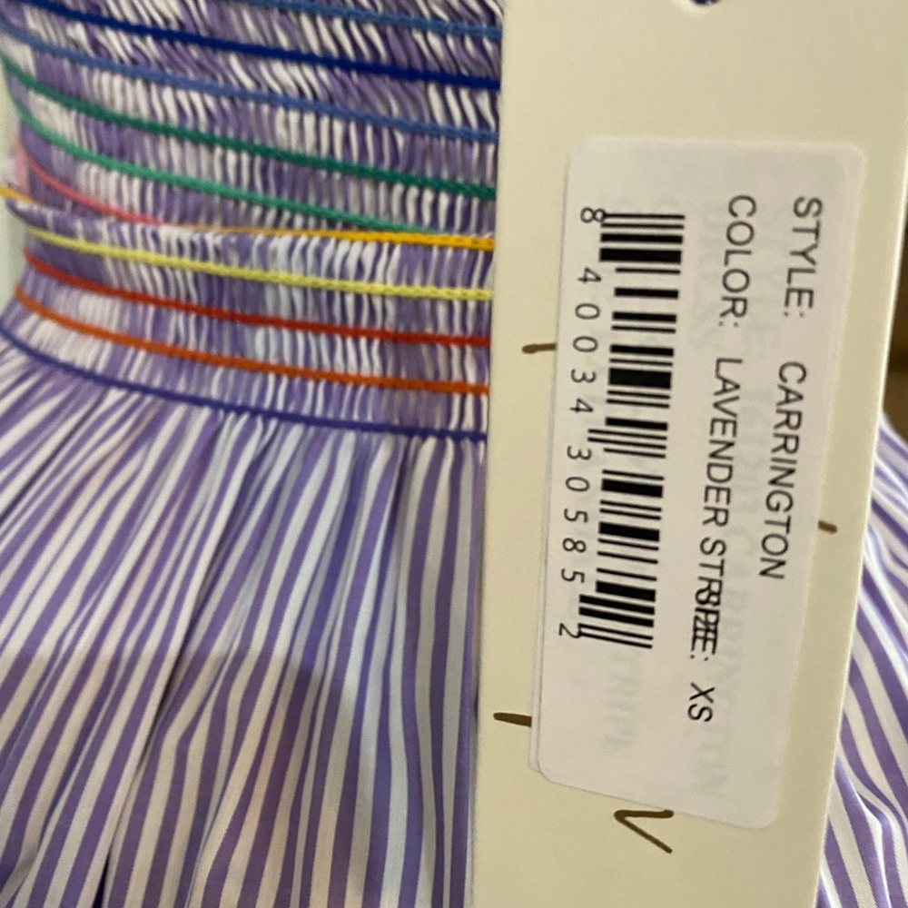 Petersyn Carrington Lavender Striped Dress XS EXTRA SMALL NEW NWT Rainbow $300 - Picture 3 of 3